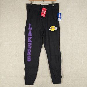 Ultra Game NBA Los Angeles Lakers Black Jogger Sweatpants Mens Large NEW